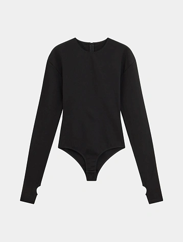 Женское боди MM6 Maison Margiela Long Sleeve Black