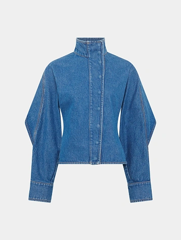 Женская джинсовая рубашка Marine Serre Moon Laser Blue Wash