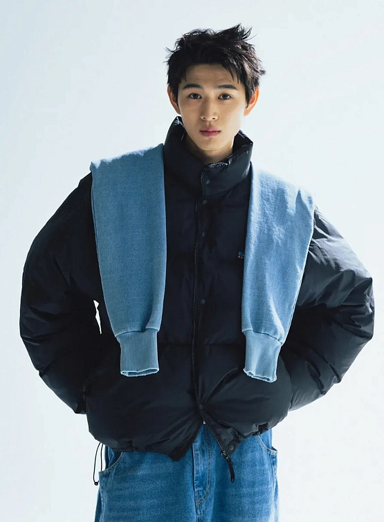 Шарф ANGLAN Denim Washed Sleeve Muffler Denim