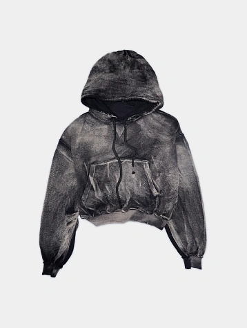 Женское худи R13 Balloon Popover Washed Black