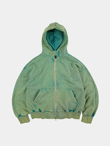 Зип-худи FrizmWORKS Vintage Dyeing Parka Turquoise