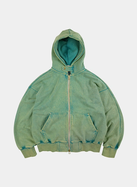 Зип-худи FrizmWORKS Vintage Dyeing Parka Turquoise