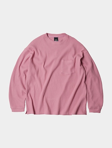Лонгслив FrizmWORKS Oversized Waffle Pink