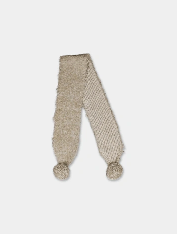 Шарф OPEN YY Shaggy Pompon Beige