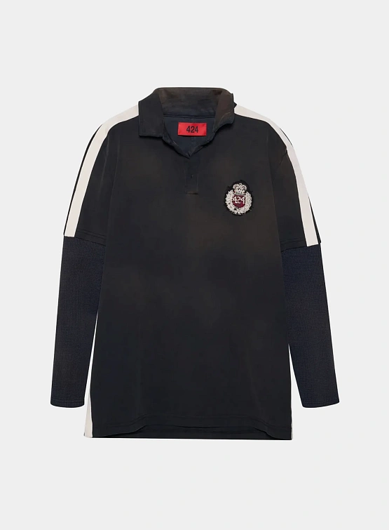 Поло 424 Accademy Double Sleeve Thermal Vintage Black