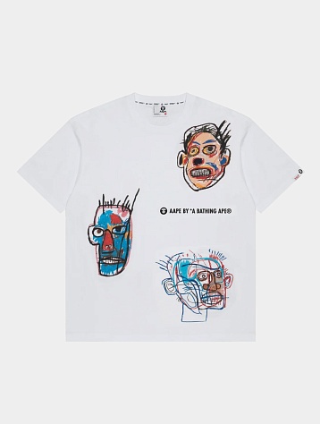 Футболка AAPE x Jean-Michel Basquiat Graphic Tee White