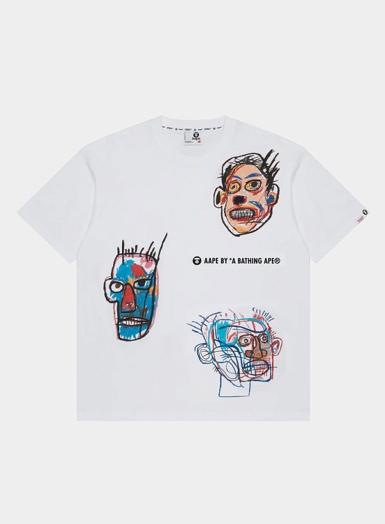 Футболка AAPE x Jean-Michel Basquiat Graphic Tee White