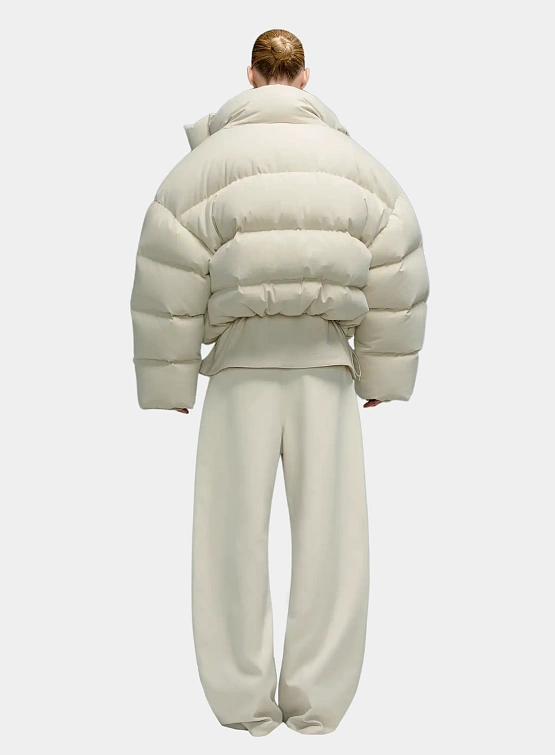 Пуховик entire studios Mml Puffer Cotton Off White