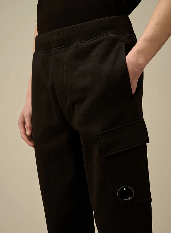 Брюки C.P. Company Diagonal Raised Fleece Lens Black
