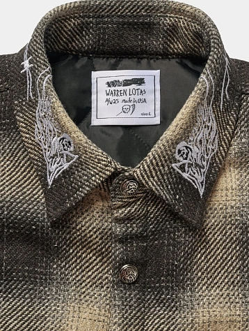 Рубашка WARREN LOTAS Quilted Lined Flannel Black Plaid