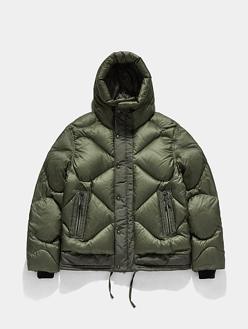 Пуховик UNAFFECTED Reversed Hoodie Sage Green