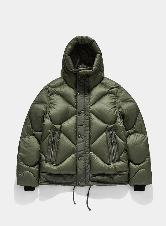 Пуховик UNAFFECTED Reversed Hoodie Sage Green