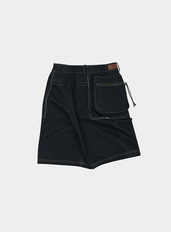 Шорты Andersson Bell Raw Cargo Denim Shorts Indigo