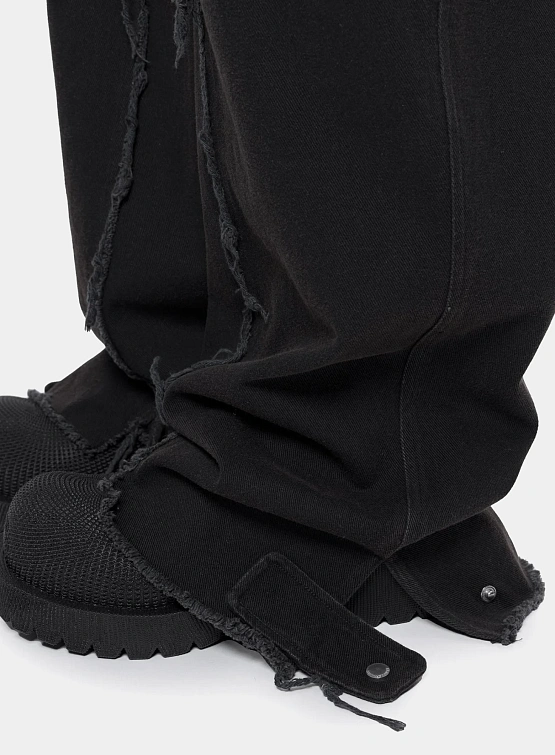 Джинсы ARNODEFRANCE Raw Edge Baggy Washed Black