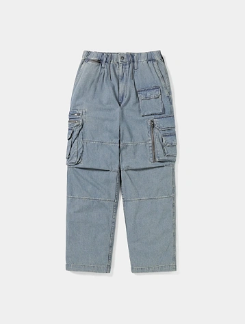 Брюки thisisneverthat Crazy Multi Zip Pant - Updated Washed Blue