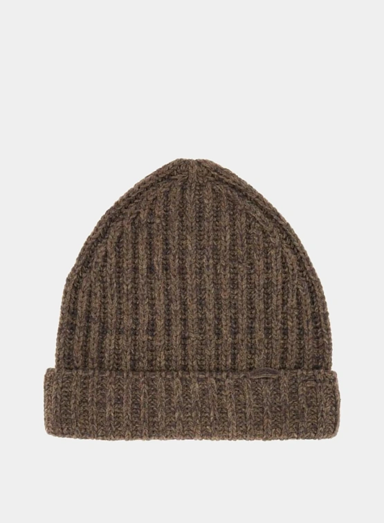 Шапка Maison Margiela Rib-Knit Beanie Brown