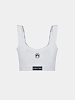 Бра Marine Serre Moon Logo Stretched Jersey Sport Bra White