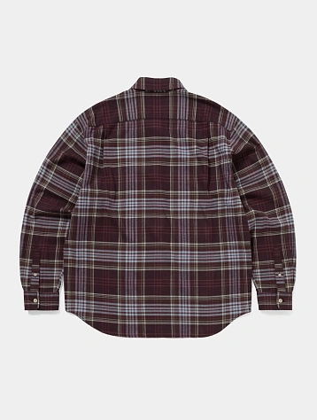 Рубашка thisisneverthat Flannel Check Burgundy