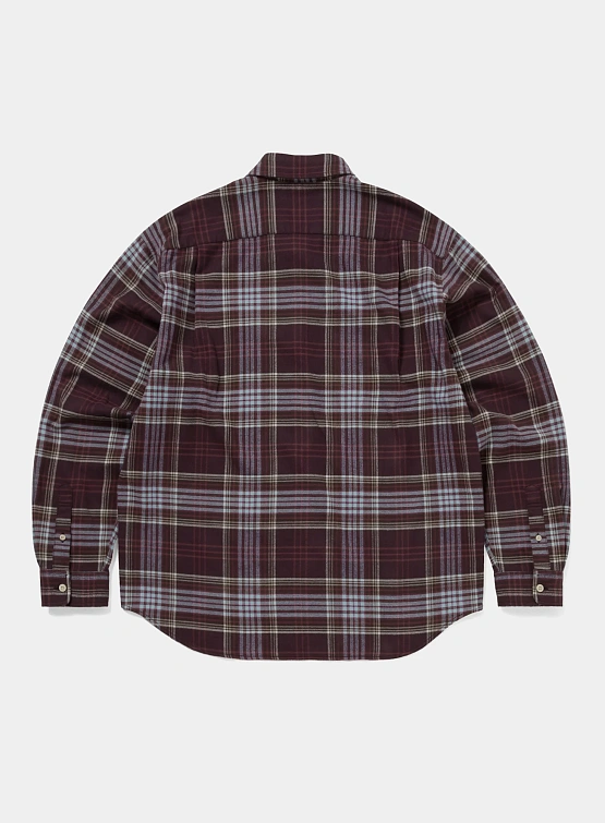 Рубашка thisisneverthat Flannel Check Burgundy