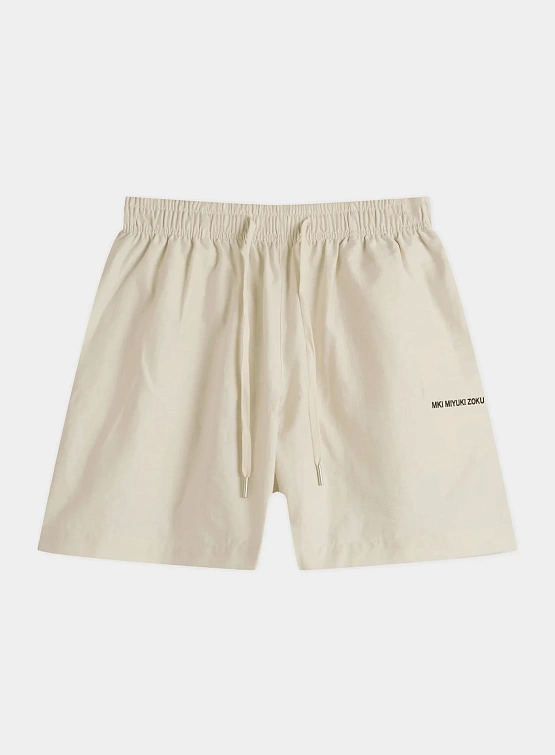 Шорты MKI MIYUKI ZOKU Washed Cotton Nylon Bone