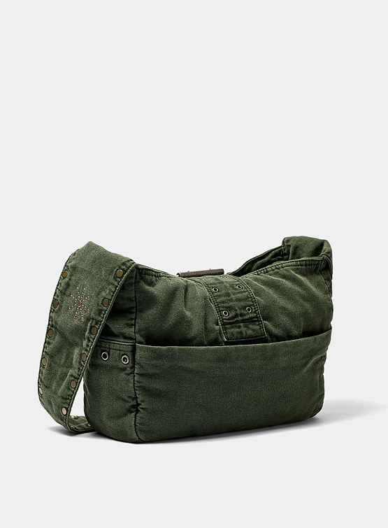 Сумка OPEN YY Stud Messenger Bag Khaki