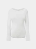 Женский лонгслив AMOMENTO Round T-Shirts White