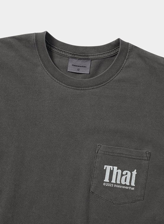 Лонгслив thisisneverthat That Pocket L/S Tee Charcoal