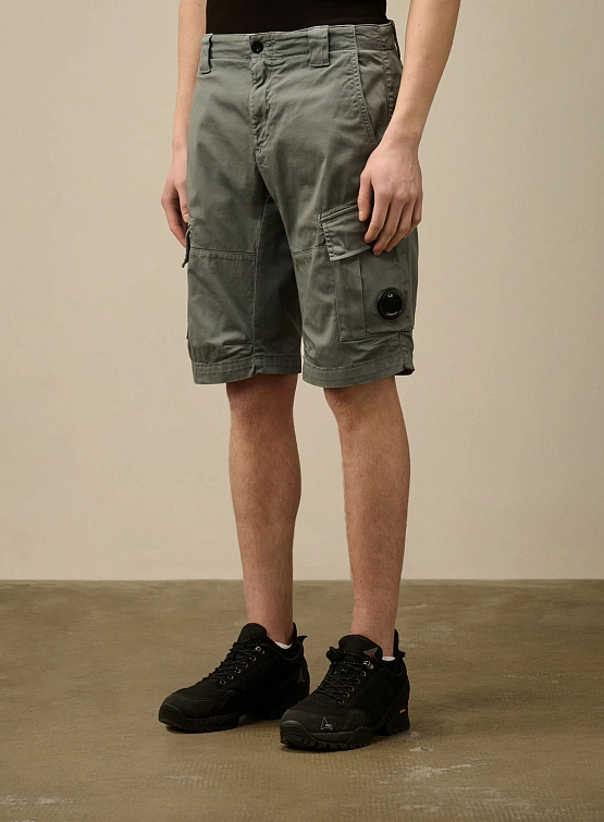 Шорты C.P. Company Stretch Sateen Cargo Stormy Weather