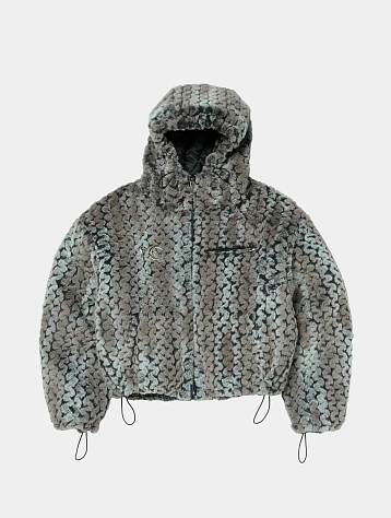 Флисовая куртка Thug Club TC Wavy Leopard Fur Ivory/Black