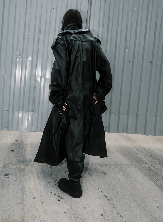 Тренч JUNTAE KIM Corset Trench Coat Black
