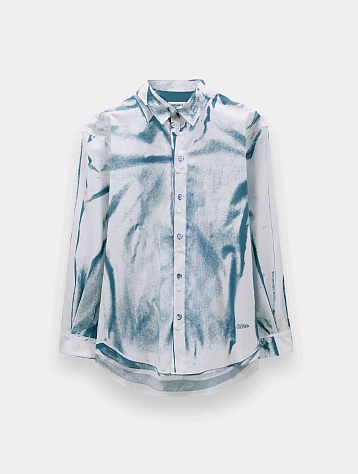 Женская рубашка Jean Paul Gaultier Trompe L'oeil Printed White/Blue Grey