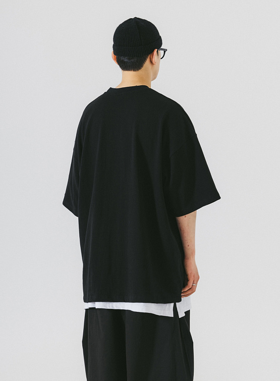 Футболка ANGLAN Hidden Wappen Pocket Half Tee Black