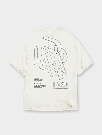 Футболка Represent Clo Assembly Outline Flat White