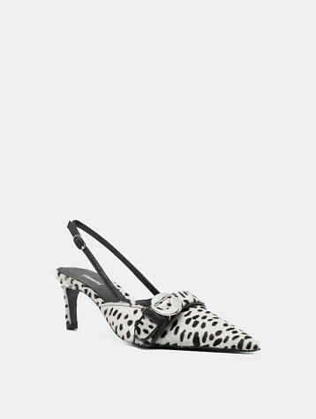 Женские туфли Coperni Belt Kitten Stiletto White/Black