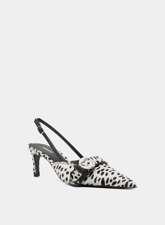 Женские туфли Coperni Belt Kitten Stiletto White/Black
