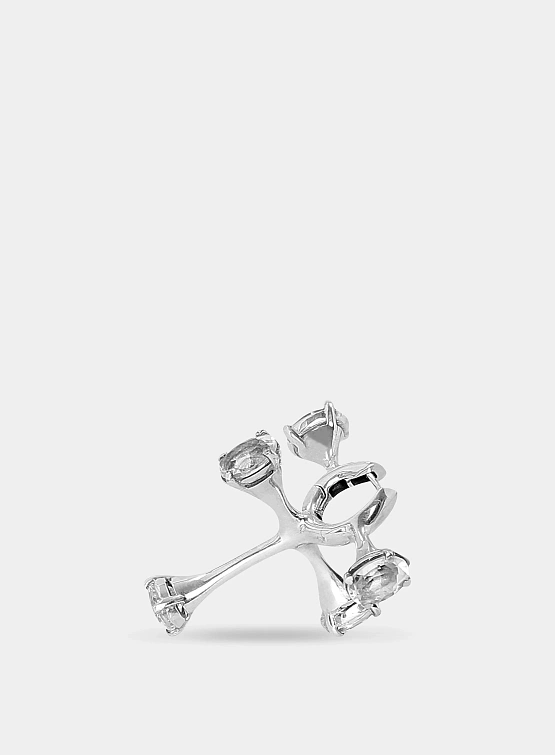 Моносерьга Rhoe Bermat Echo Frax Rock Crystal