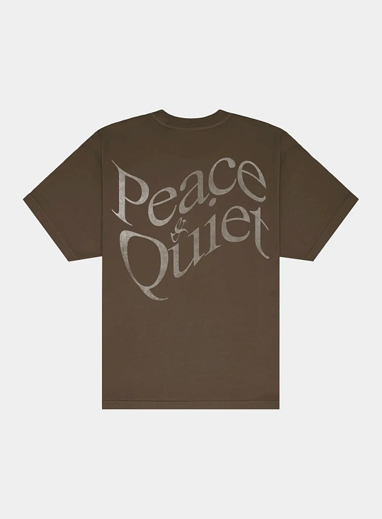 Футболка MUSEUM OF PEACE & QUIET Wordmark T-Shirt Coffee