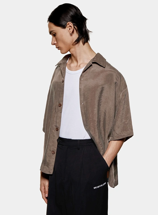 Рубашка MKI MIYUKI ZOKU Sandwash Cupro Vacation Brown