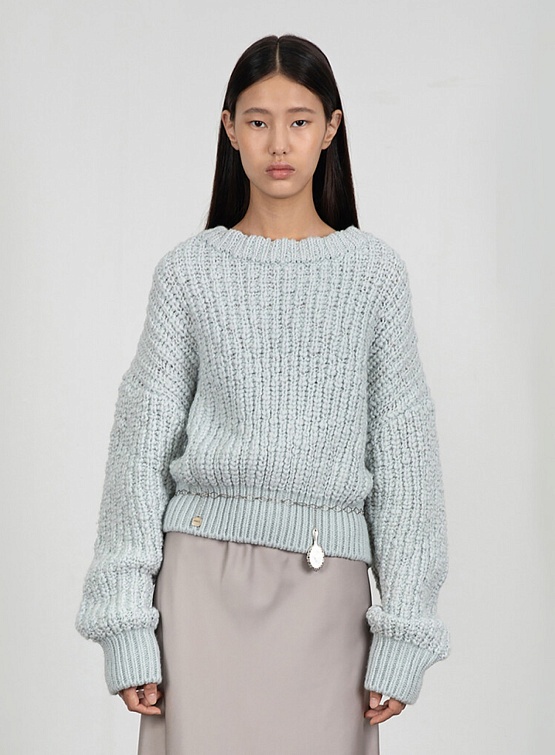 Женский свитер AMOMENTO Alpaca Crop Pullover Mint