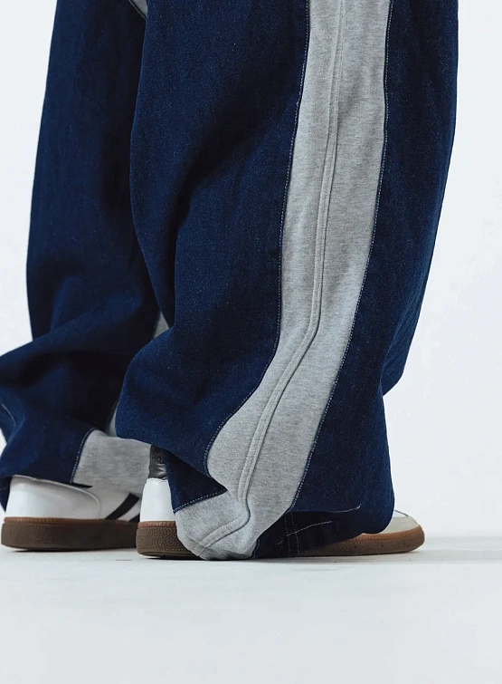 Брюки ANGLAN Denim Double Sweat Balloon Melange Grey