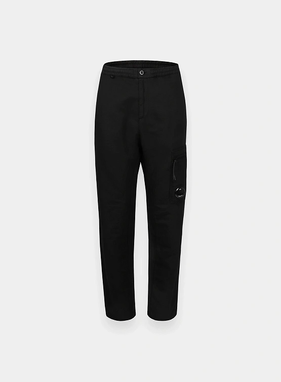 Брюки C.P. Company Cotton Linen Regular Cargo Black