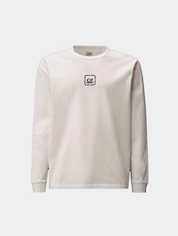 Лонгслив C.P. Company Metropolis Series Mercerized Gauze White