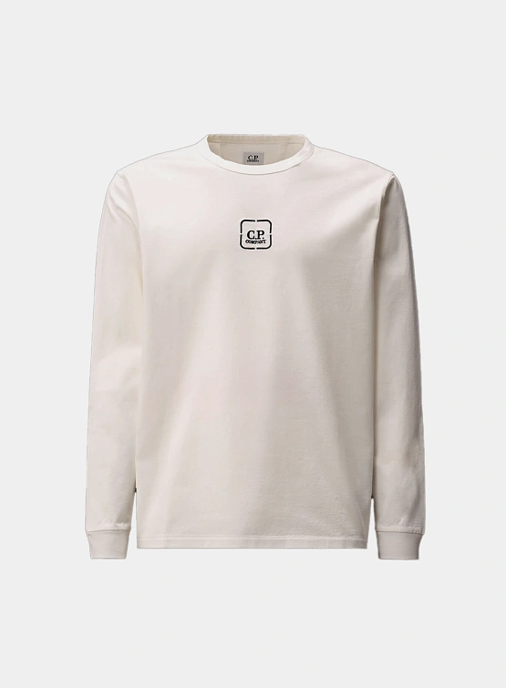 Лонгслив C.P. Company Metropolis Series Mercerized Gauze White