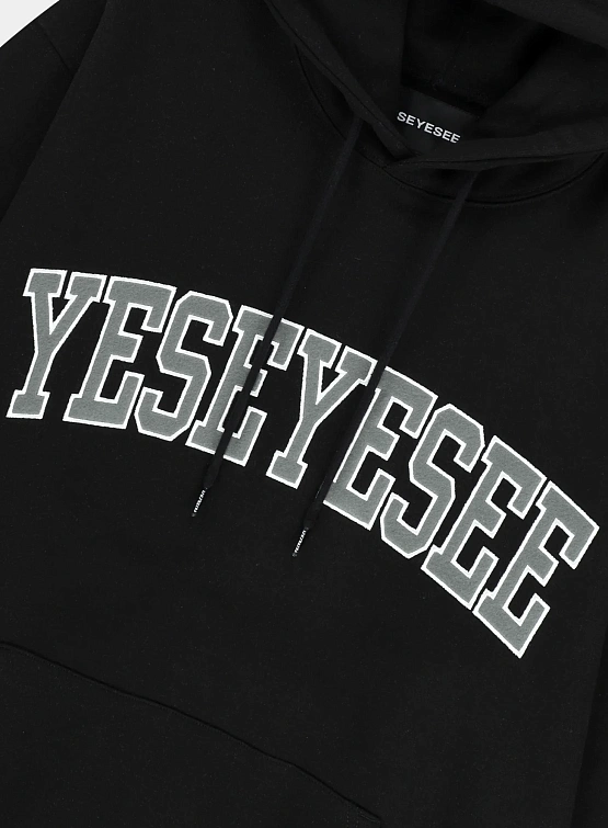 Худи YESEYESEE Arch Logo Hoodie Black