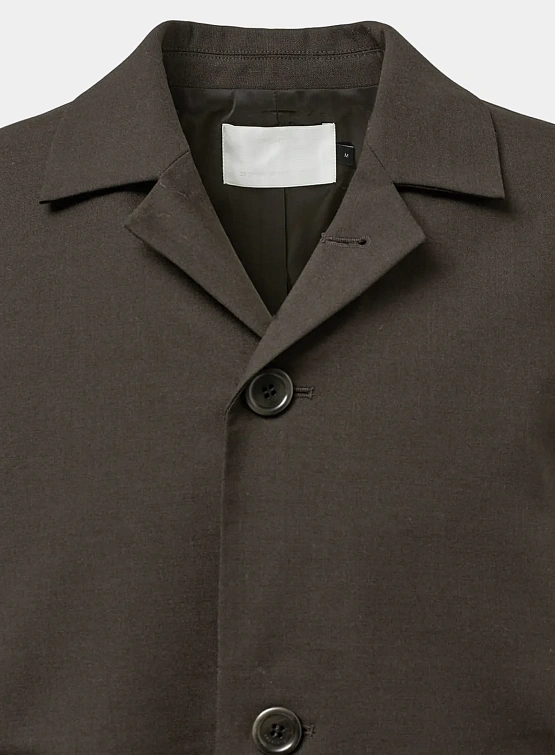 Пиджак AMOMENTO Oversized Wool Jacket Dark Brown