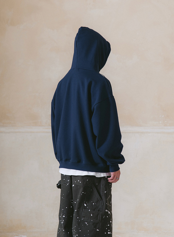 Худи ANGLAN Emboss Balloon Line Hoodie Navy