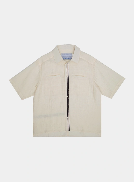 Рубашка Jungles Jungles Weave Trim Button Up Cream