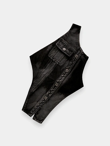 Женский топ MARRKNULL Asymmetric Denim Black