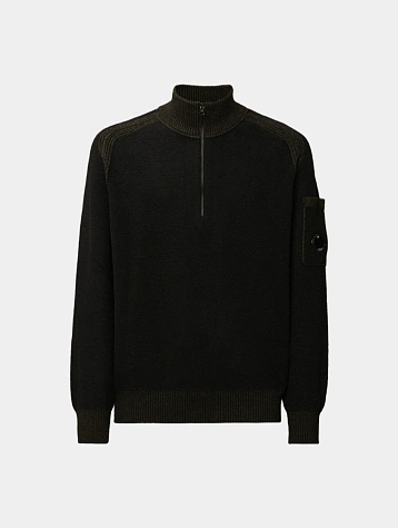 Свитер C.P. Company Fleece Knit Half Zip Capers