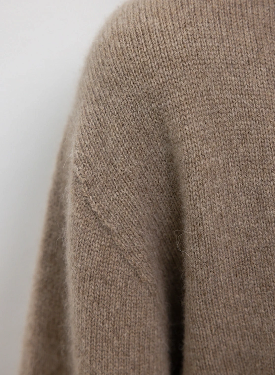 Женский пуловер LE17SEPTEMBRE Alpaca Wholegarment Beige